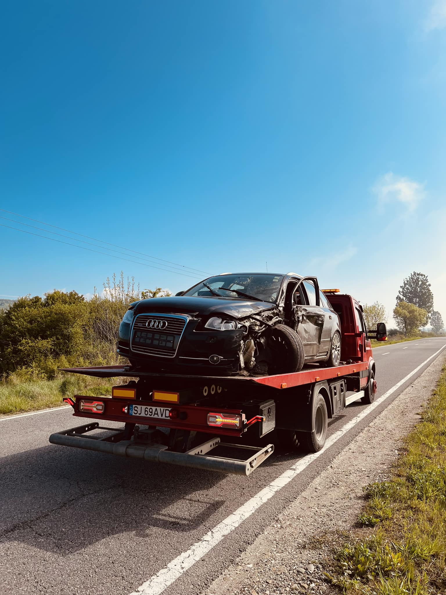 tractare auto masina dupa accident